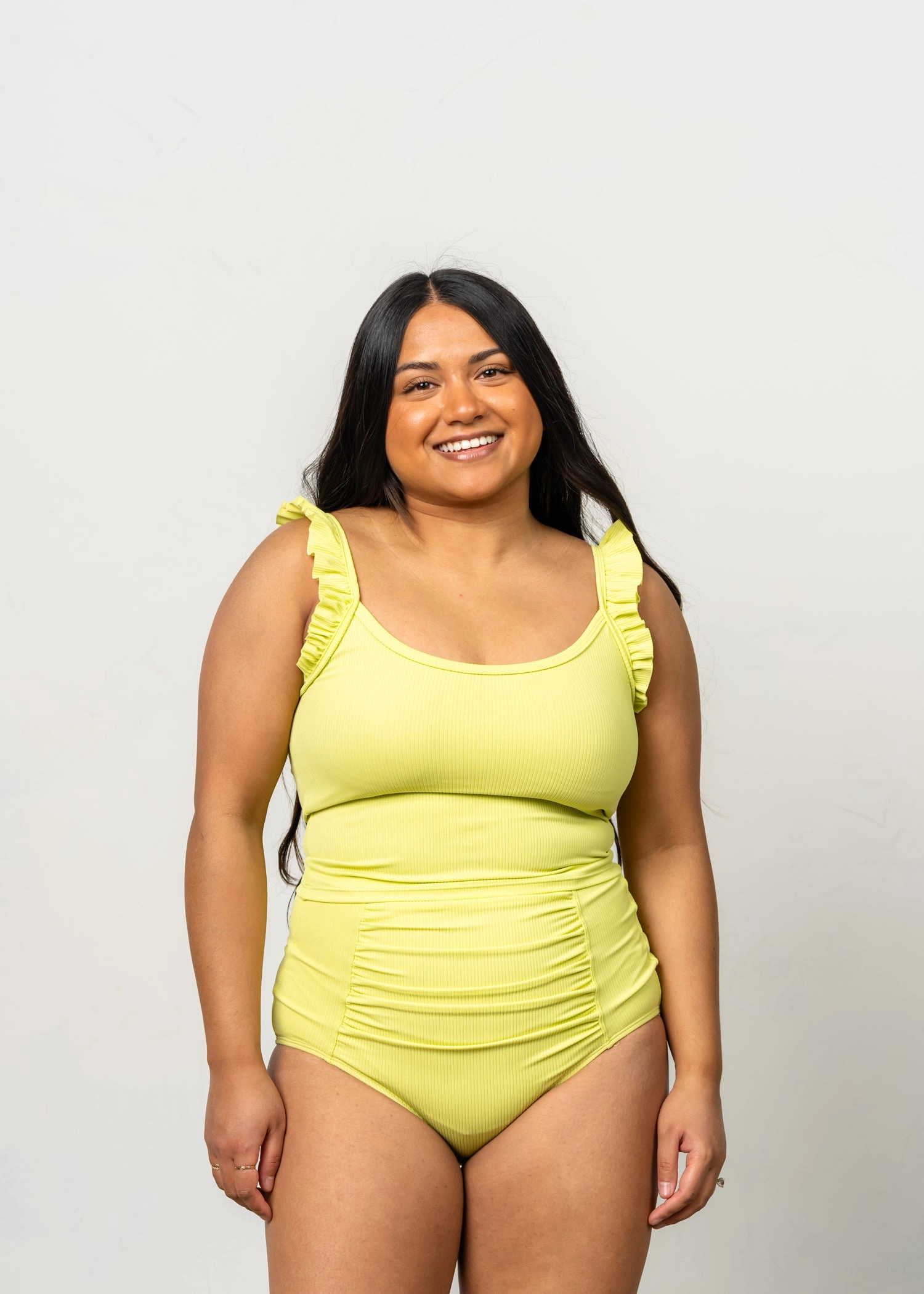 Ribbed Limelight | Ruched Bottoms 2.0