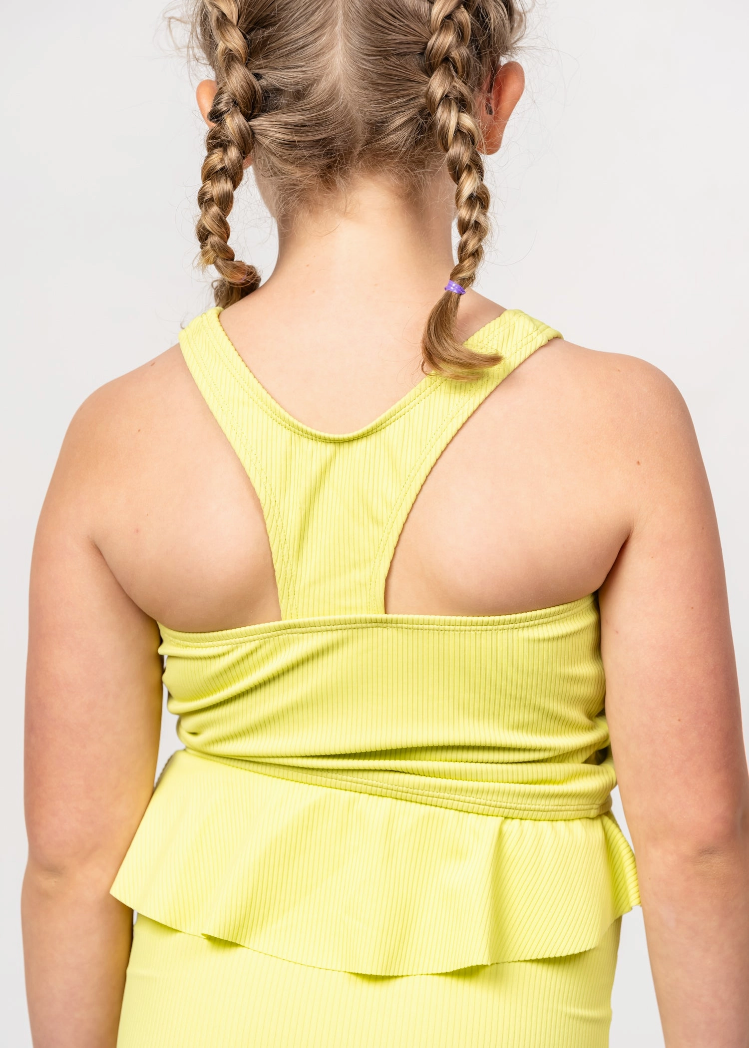 Ribbed Limelight | Youth Racer Back Top