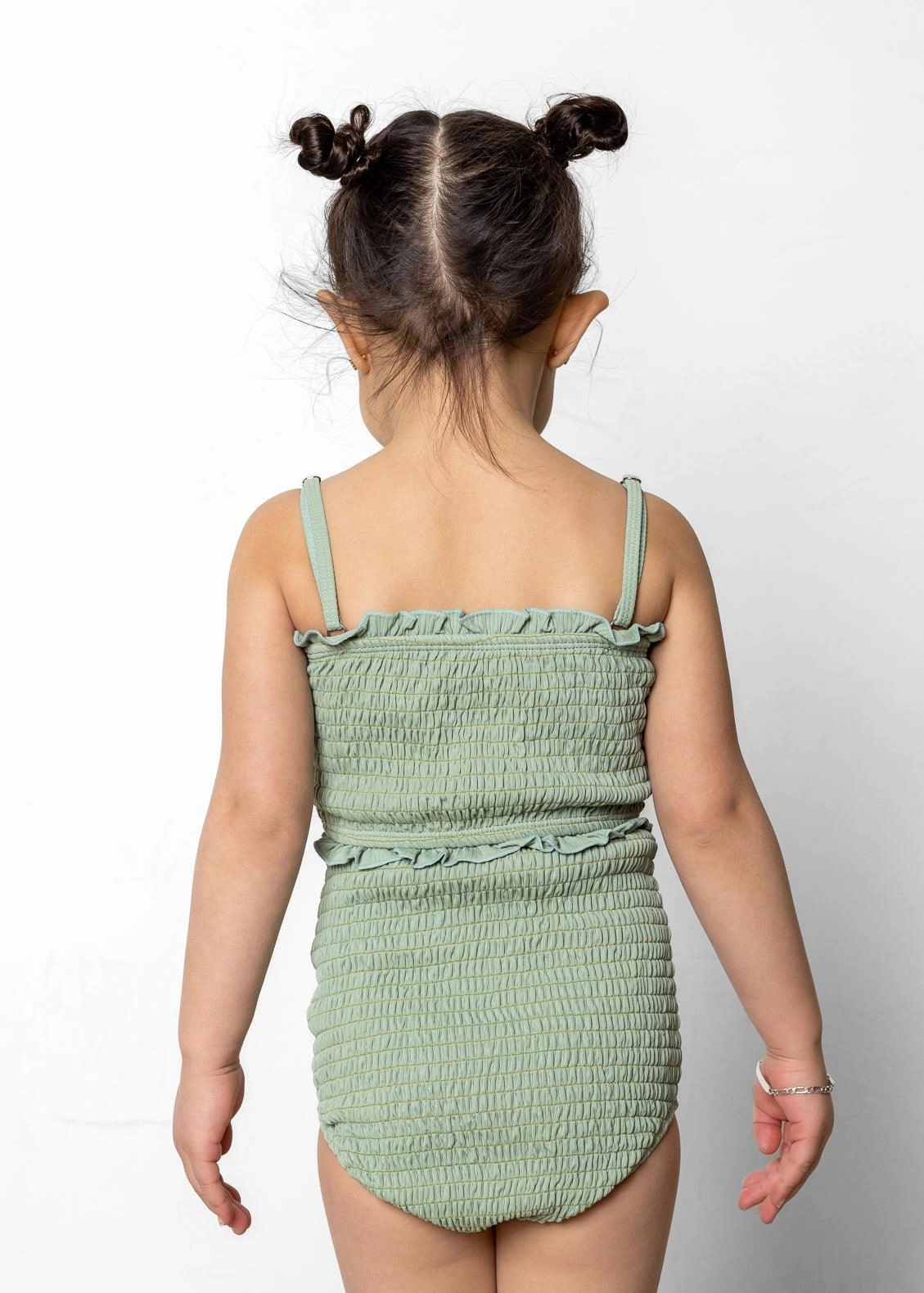 Ribbed Sage | Mini Smocked Bottoms