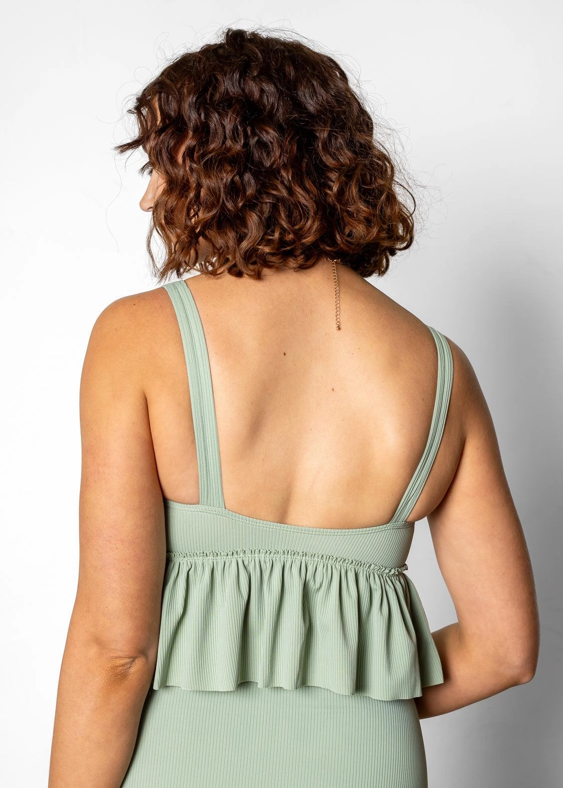 Ribbed Sage | V-Neck Top