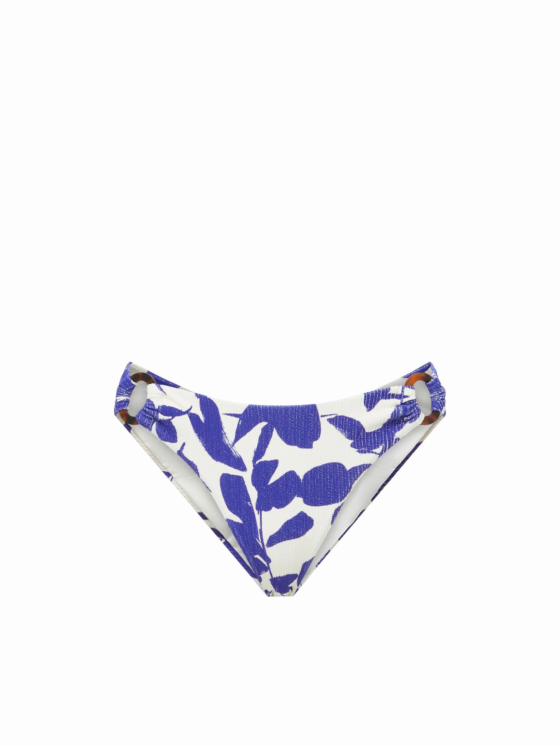 Ring Trim Bottom Moraea Garden Texture high waist swimwear women, swimsuit for women beachwear