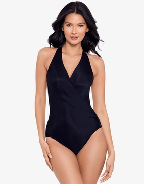 Rock Solid Wrapsody Swimsuit - Black pool-ready swimwear for women, trendy swimwear collection