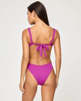 Rocky Bikini Bottom - Wild Aster ruched bikini bottoms, hipster swimwear bottoms