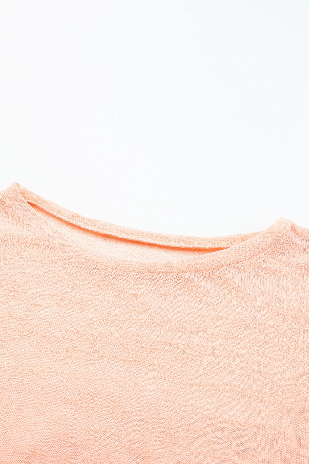 Round Neck Short Sleeve Sheer Cover-Up