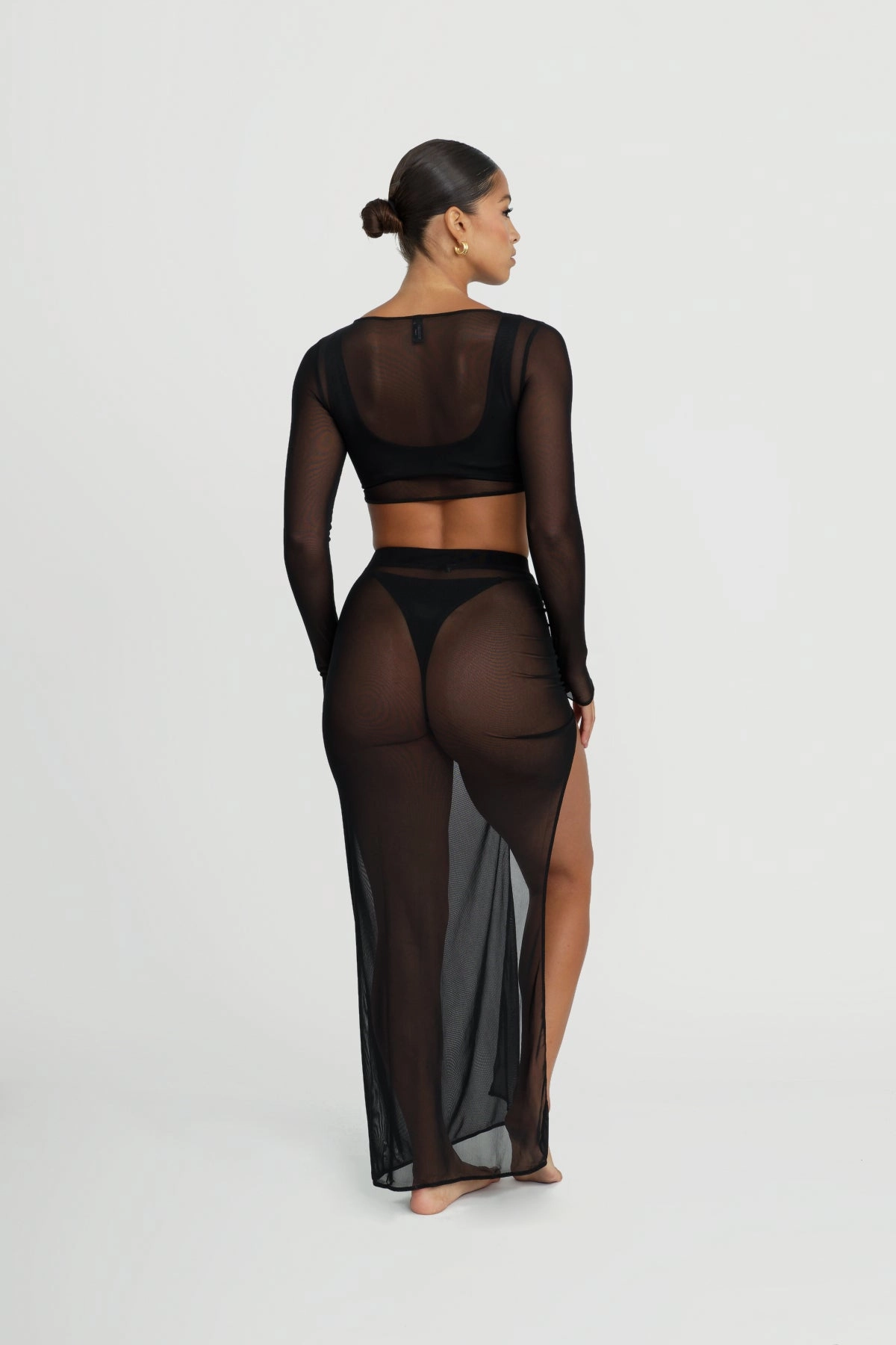 Roux Cover-Up Mesh Top - Black