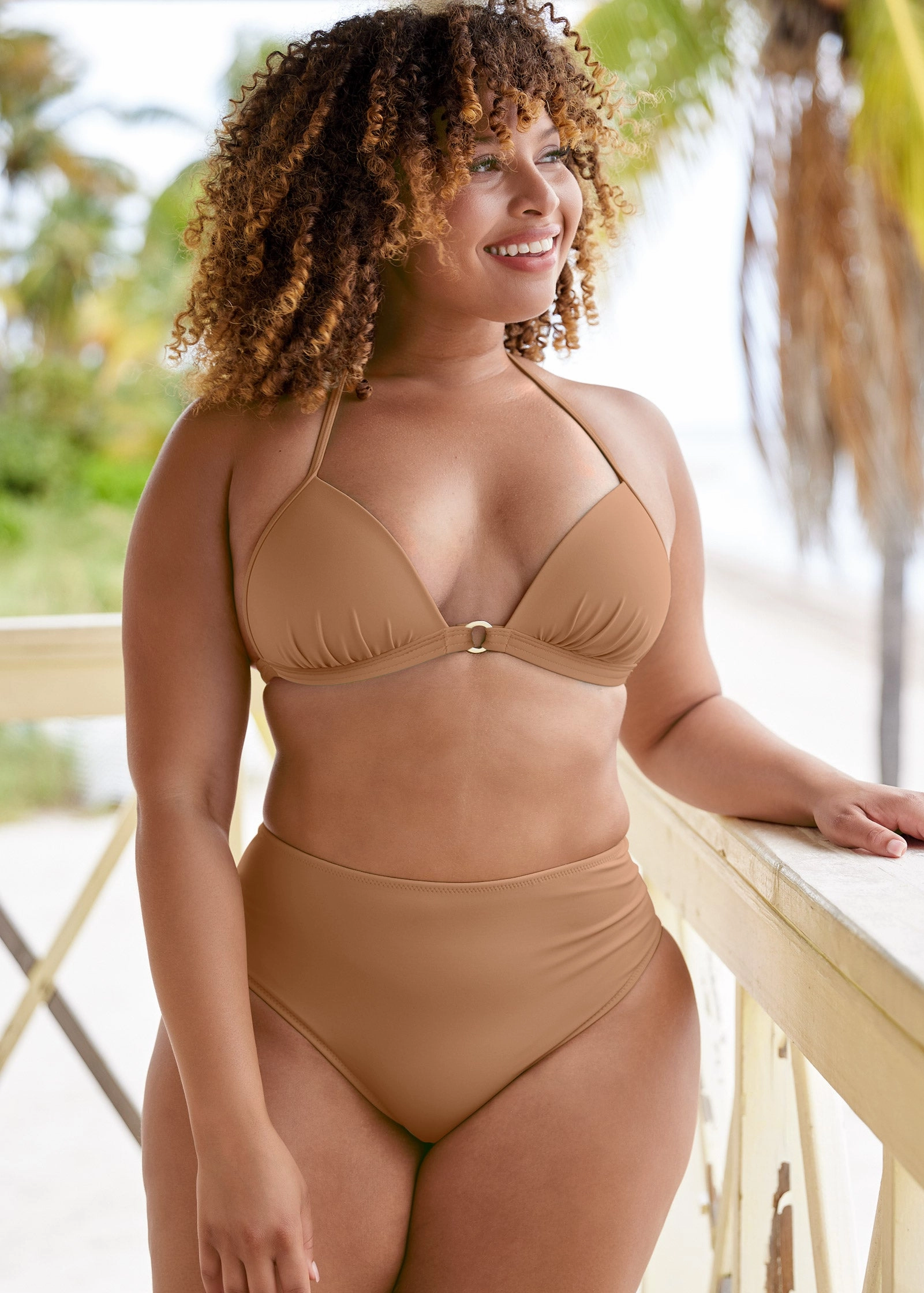 Ruffle Mid-Rise Bottom - Macchiato