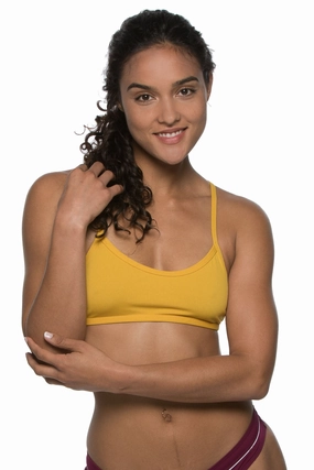 Ryan Bikini Top - Mustard mix and match bikinis, stylish women's bikini options