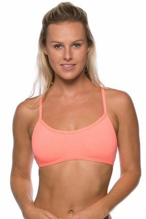 Ryan Bikini Top - Papaya mix and match bikinis, stylish women's bikini options