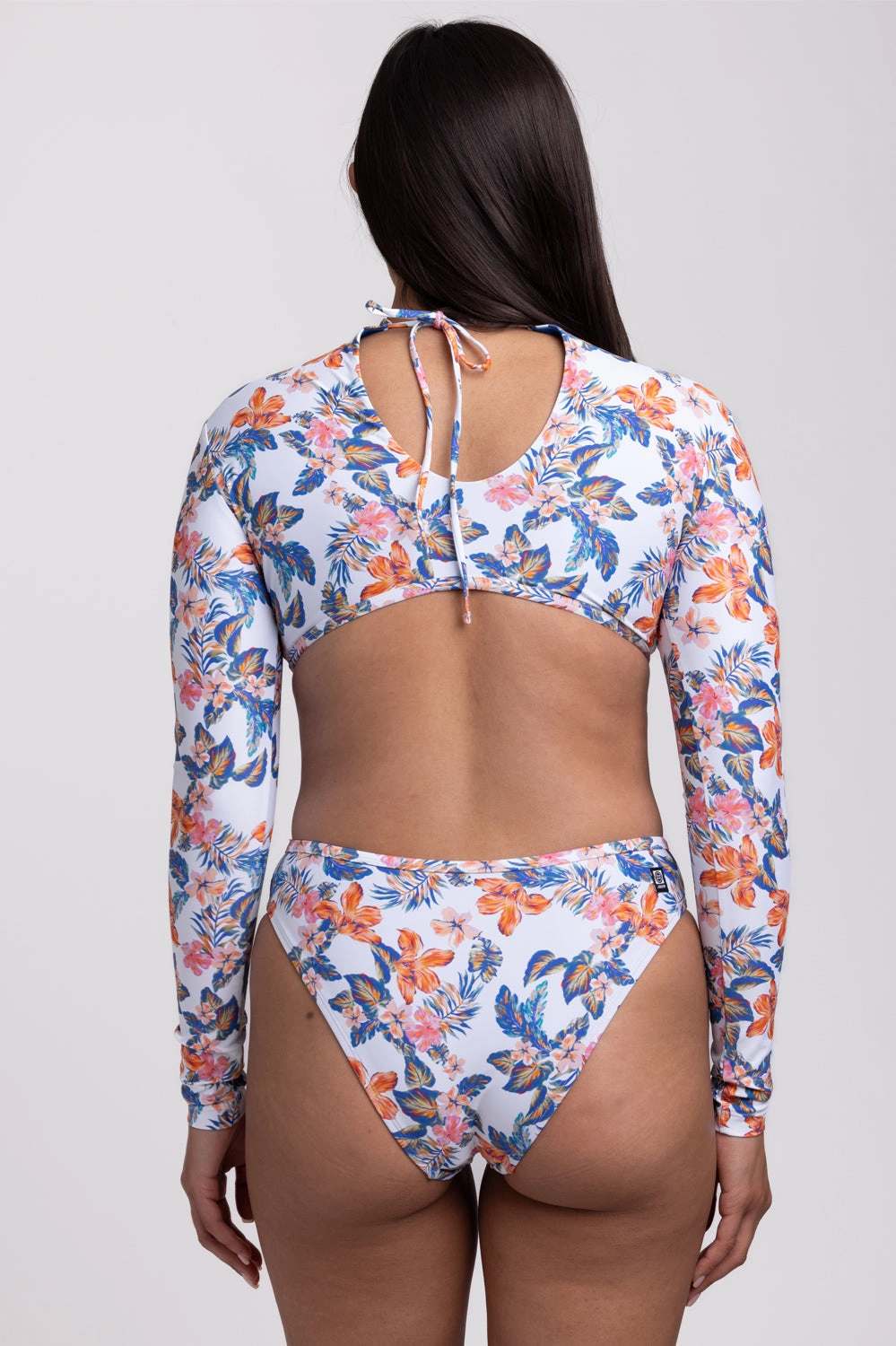 Sabrina Long Sleeve Surf One Piece - Flora Tiki