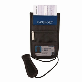 Safe Id Black Boarding Pass Holder Anti-Theft Organizer RFID Blocking Pouch