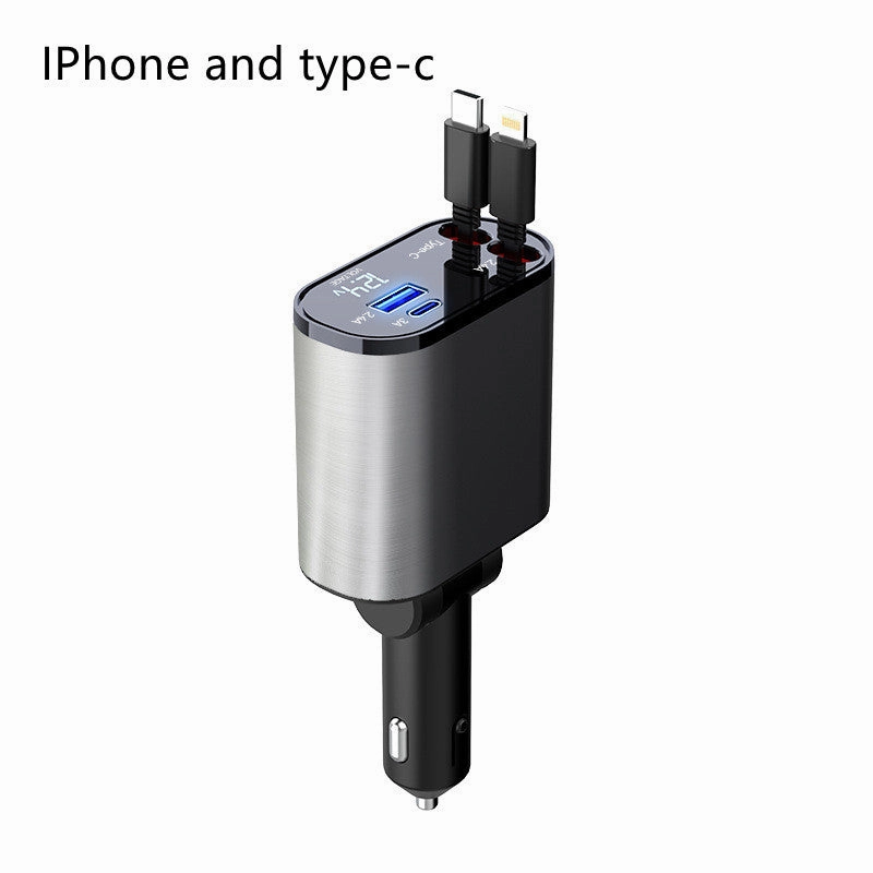 Special Offer Inside Metal Car Charger 100W Super Fast Charging Usb And Type-C Adapter