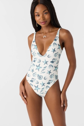 SALTWATER ESSENTIALS EDGEWATER ONE-PIECE classic women's swimwear, everyday swimwear for ladies