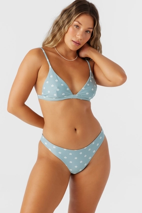 SALTWATER ESSENTIALS SEASIDE PRINTED TRIANGLE TOP classic women's swimwear, everyday swimwear for ladies