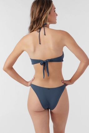 SALTWATER SOLIDS FLAMENCO HIGH CUT CHEEKY BOTTOMS classic women's swimwear, everyday swimwear for ladies