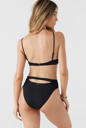 SALTWATER SOLIDS MAX HIGH WAIST FULL BOTTOMS classic women's swimwear, everyday swimwear for ladies