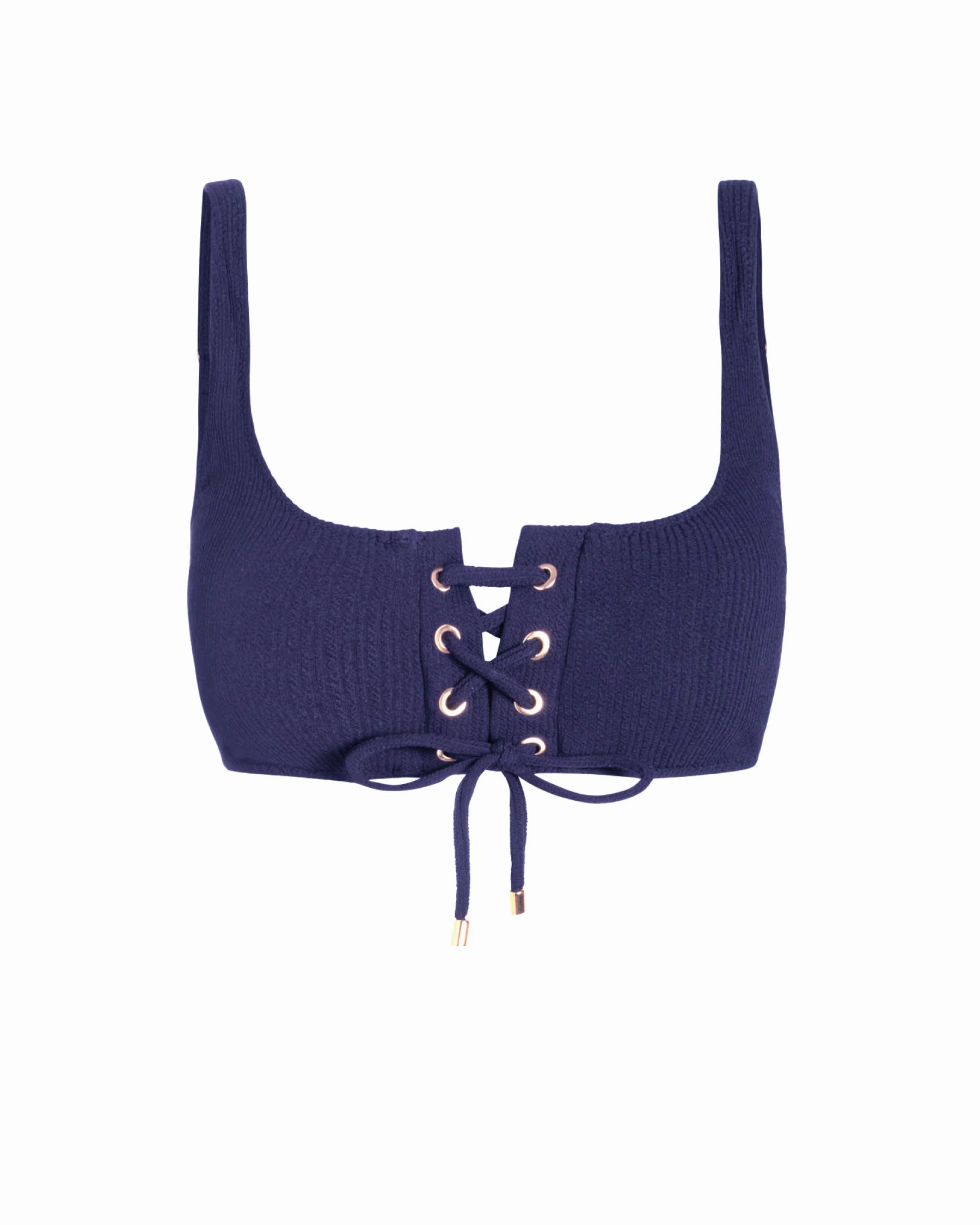 Samara Top In Navy Texture high waist swimwear women, swimsuit for women beachwear