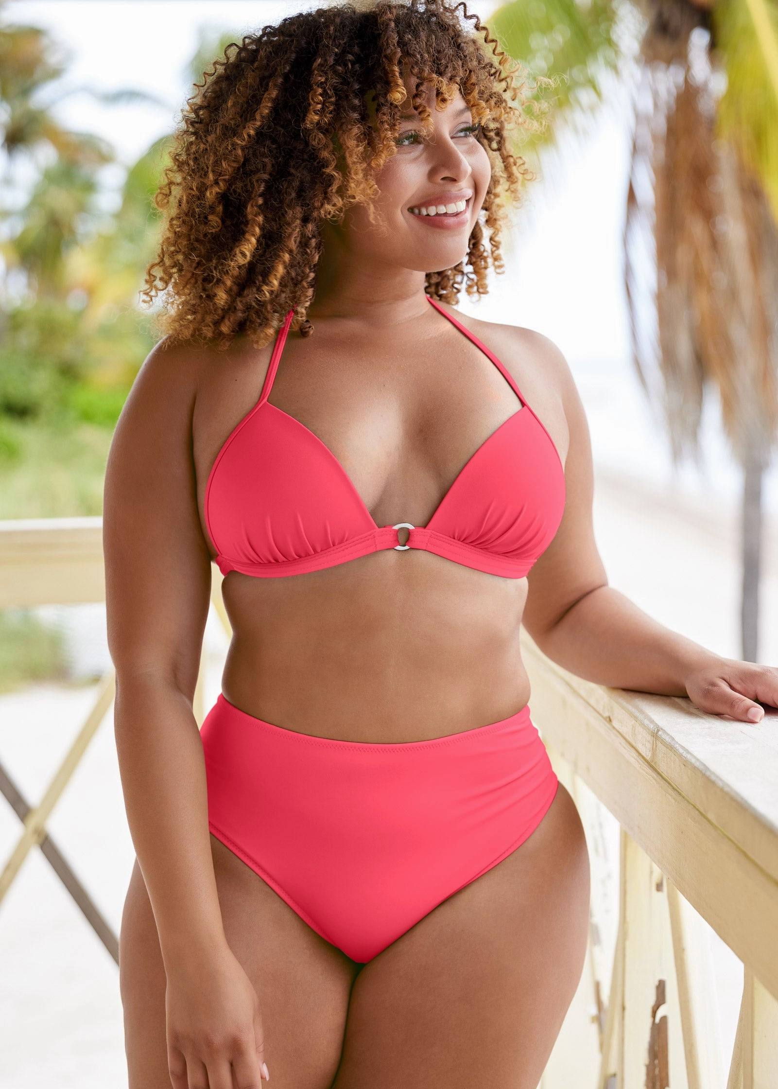 Santa Cruz Push-Up Triangle Top - Sunset Pink