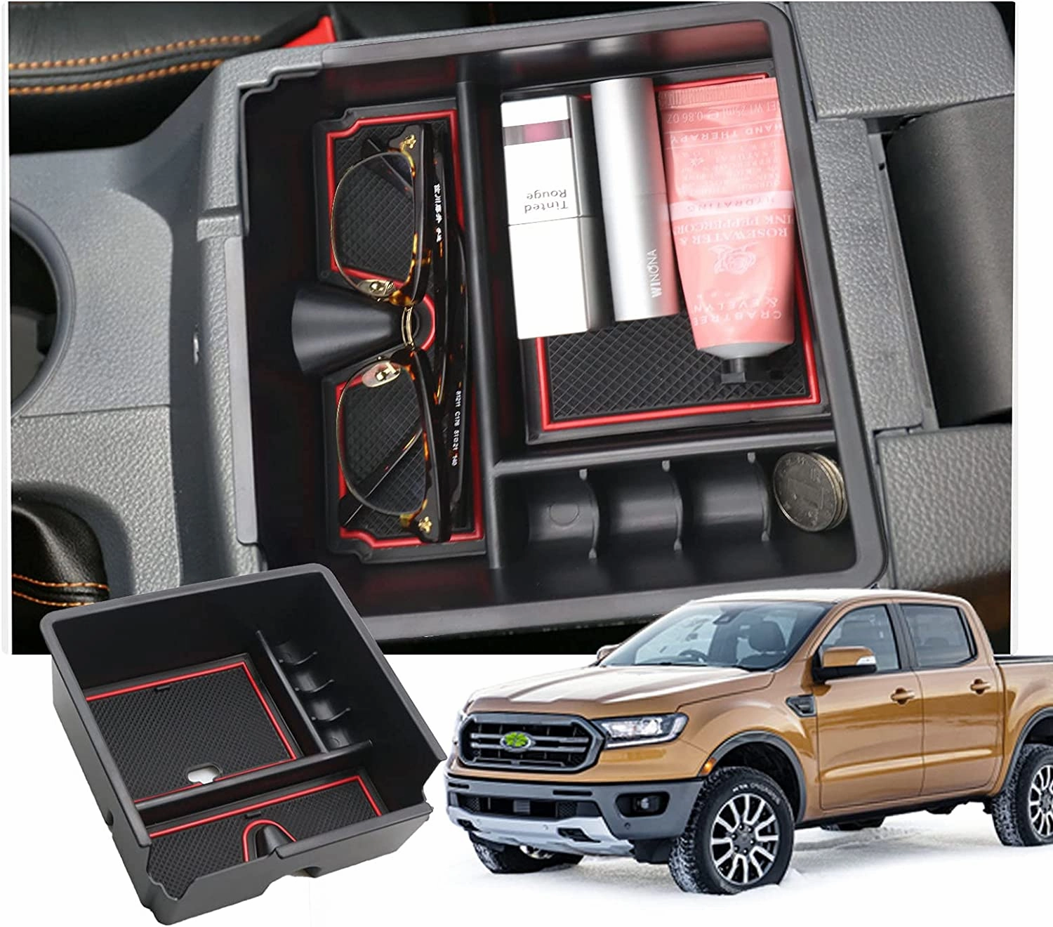 Flash Sale Alert Now Special Online Offer For Ford Ranger Xl Xlt Lariat Center Armrest Storage Tray 2019 