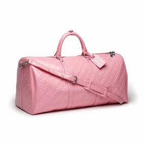 Rolling Carry-On Bag Monogram Duffle Bag - Mirror Pink