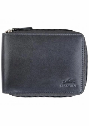 RFID Blocking Wallet Anti-Theft Duffle Bag Mancini Bellagio Zippered Rfid Billfold With Removable Passcase