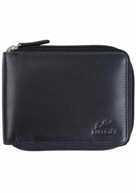 Anti-Theft Crossbody Mancini Bellagio Zippered Rfid Billfold With Removable Passcase