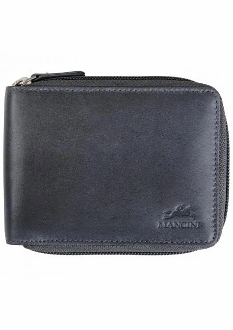 RFID Blocking Wallet Anti-Theft Duffle Bag Mancini Bellagio Zippered Rfid Billfold With Removable Passcase
