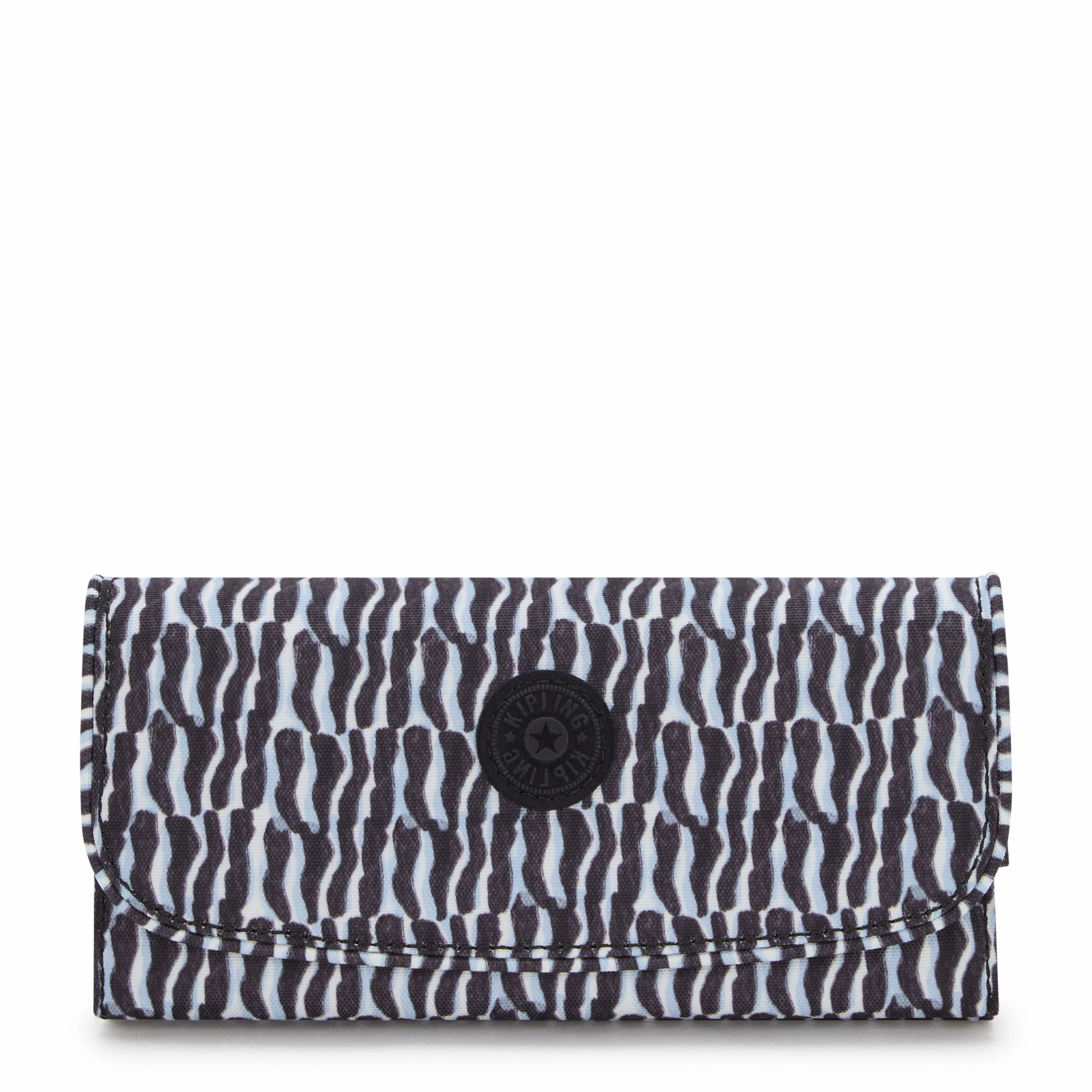 Kipling Money Land Printed Snap Wallet - Holiday Waves Travel Belt Wallet Secure Crossbody Bag
