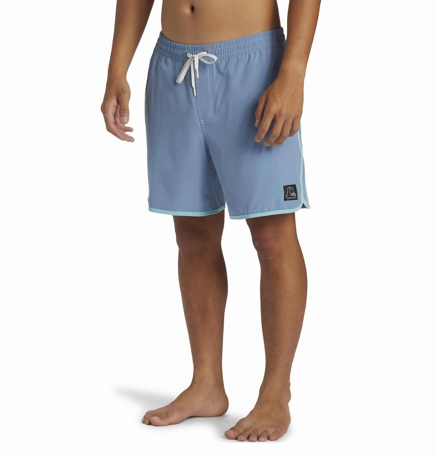 Scallop Hybrid Volley Shorts In Blue Shadow