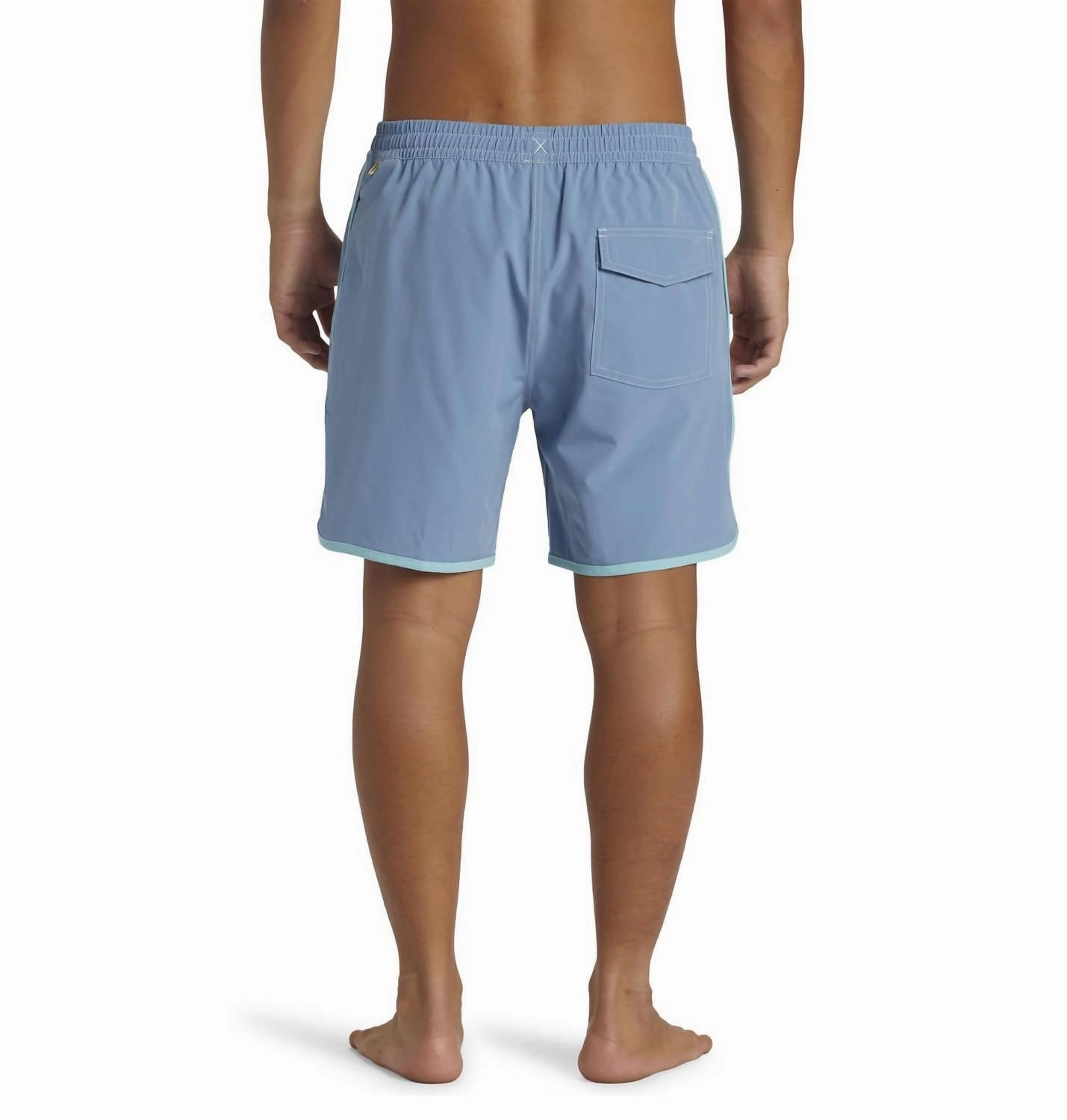 Scallop Hybrid Volley Shorts In Blue Shadow