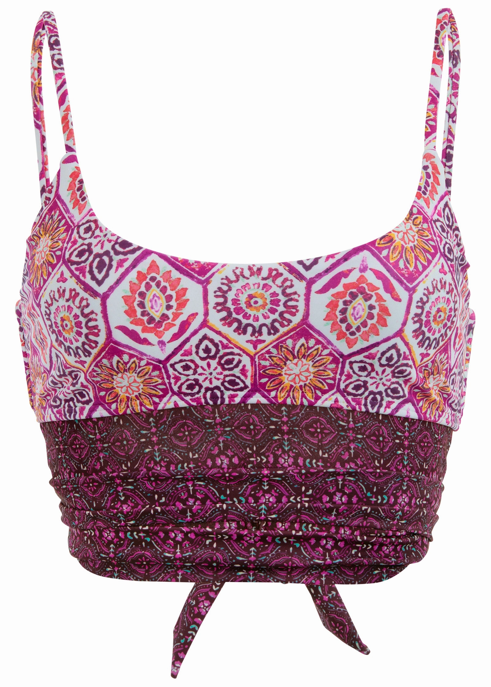 Scoop Neck Wrap Top - Royal Mosaic