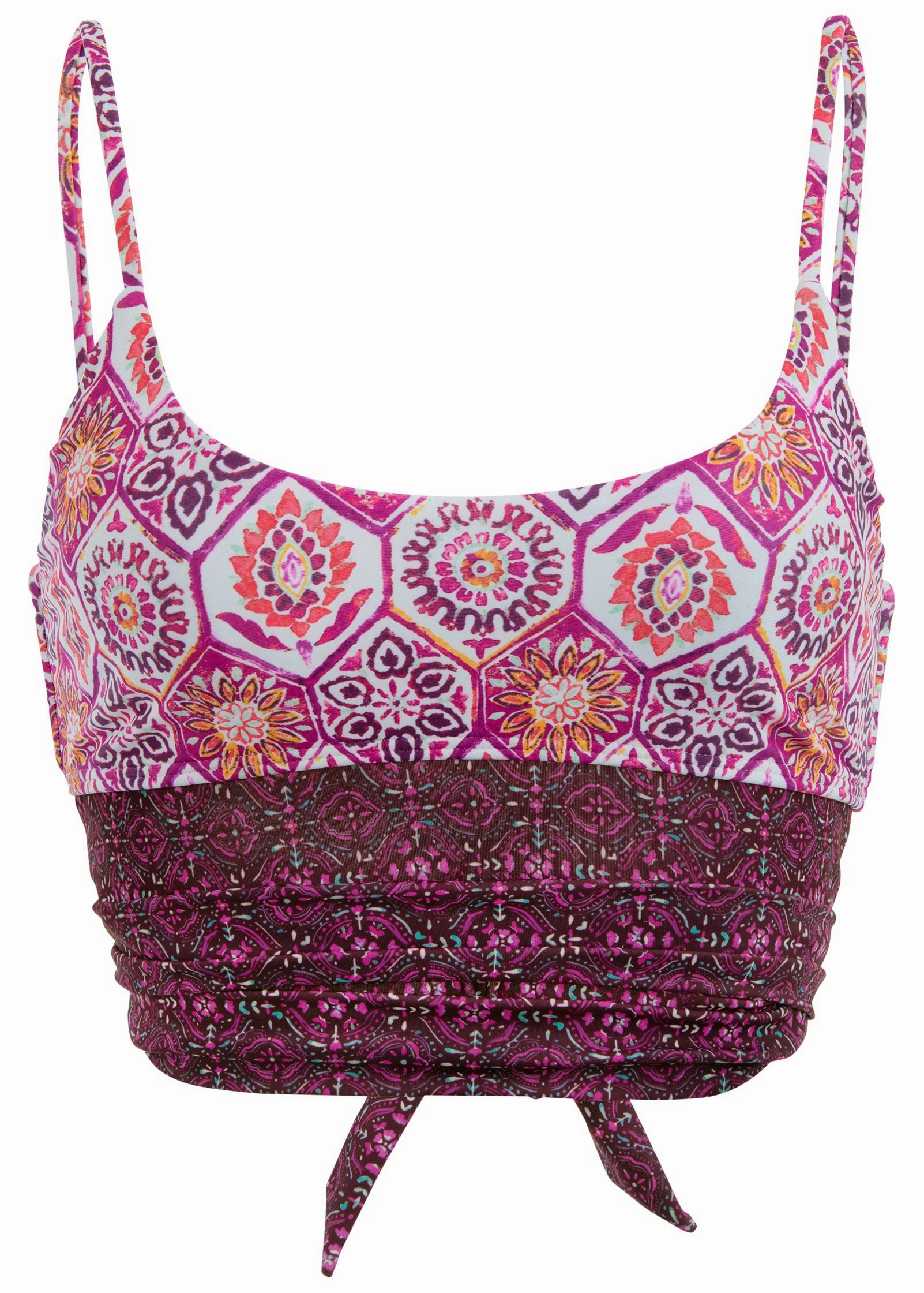 Scoop Neck Wrap Top - Royal Mosaic