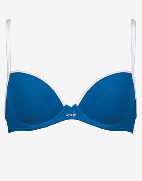 Scope Bikini Top - Cobalt White stylish swimwear tops, womens beach tops