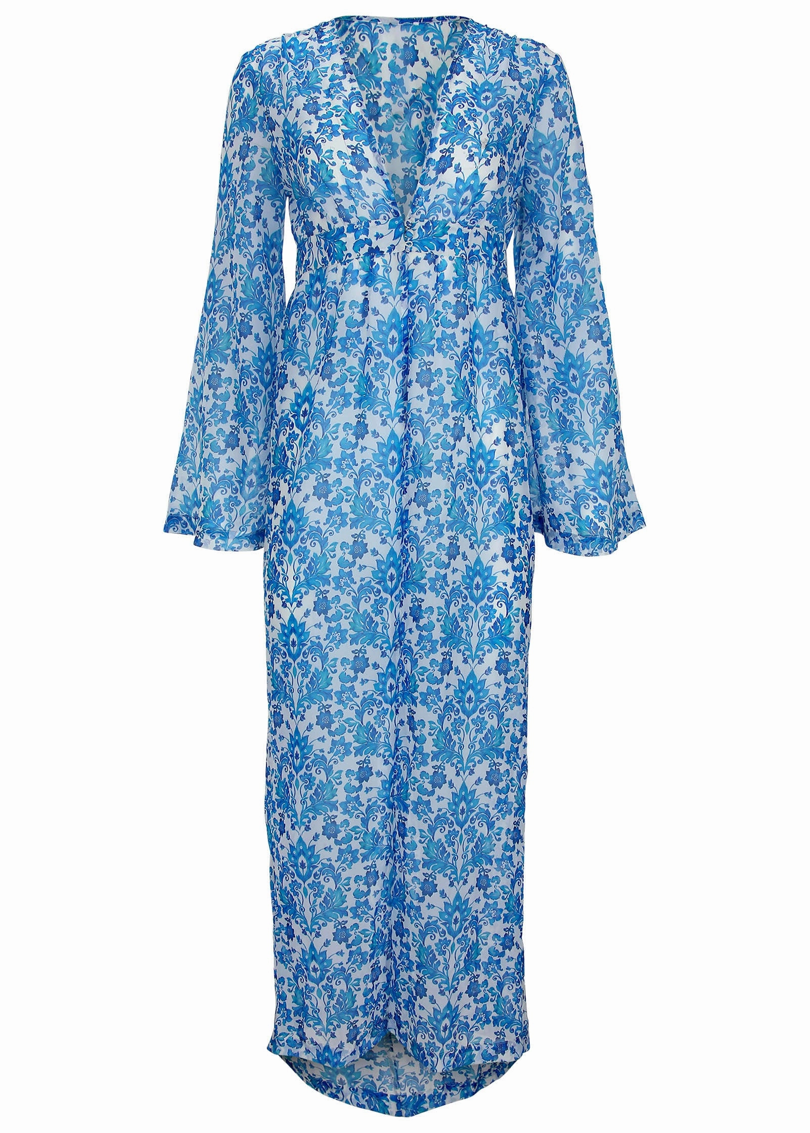 Sea Breeze Kimono Cover-Up - Delicate Floral