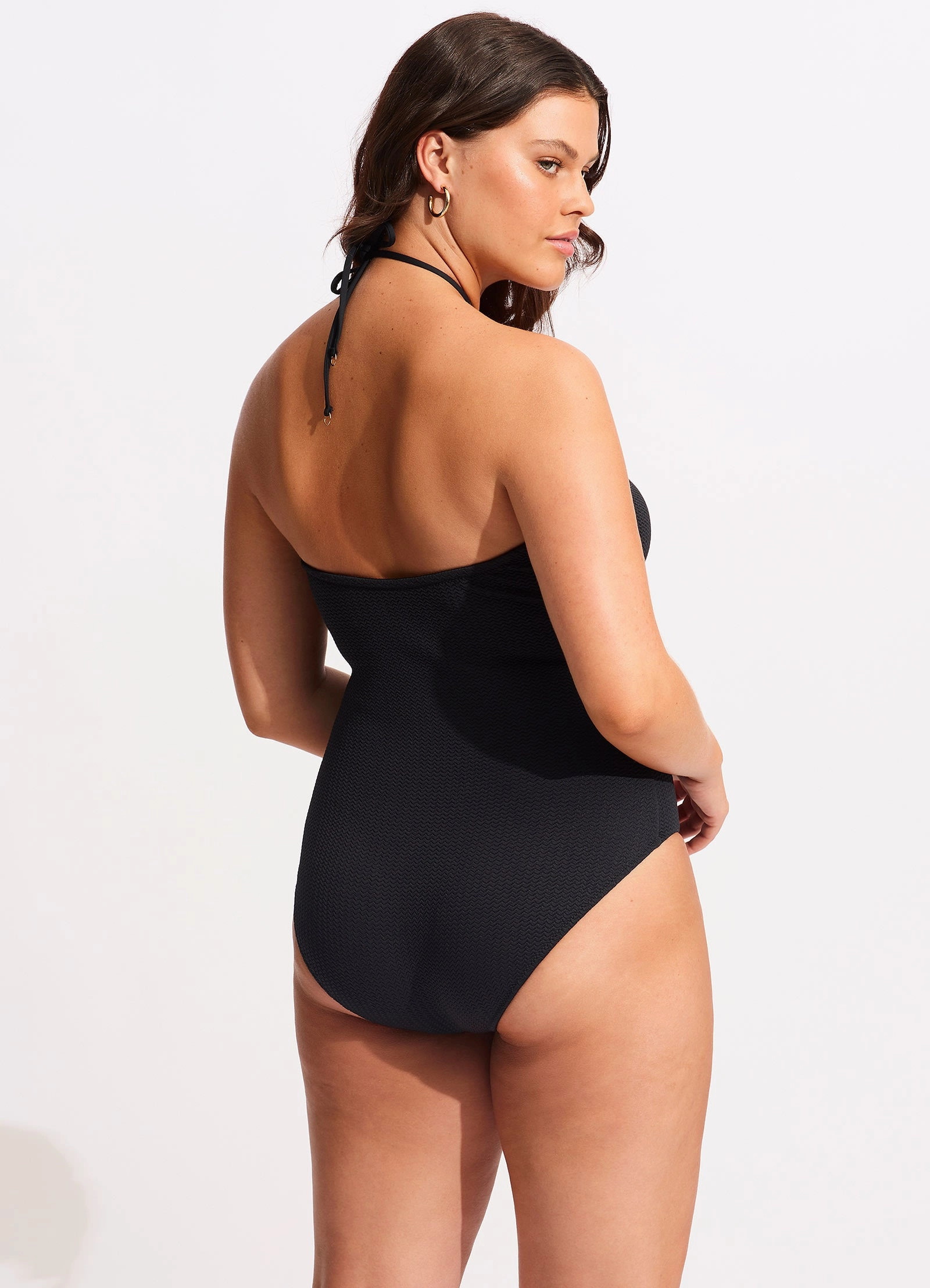 Sea Dive Bandeau One Piece - Black