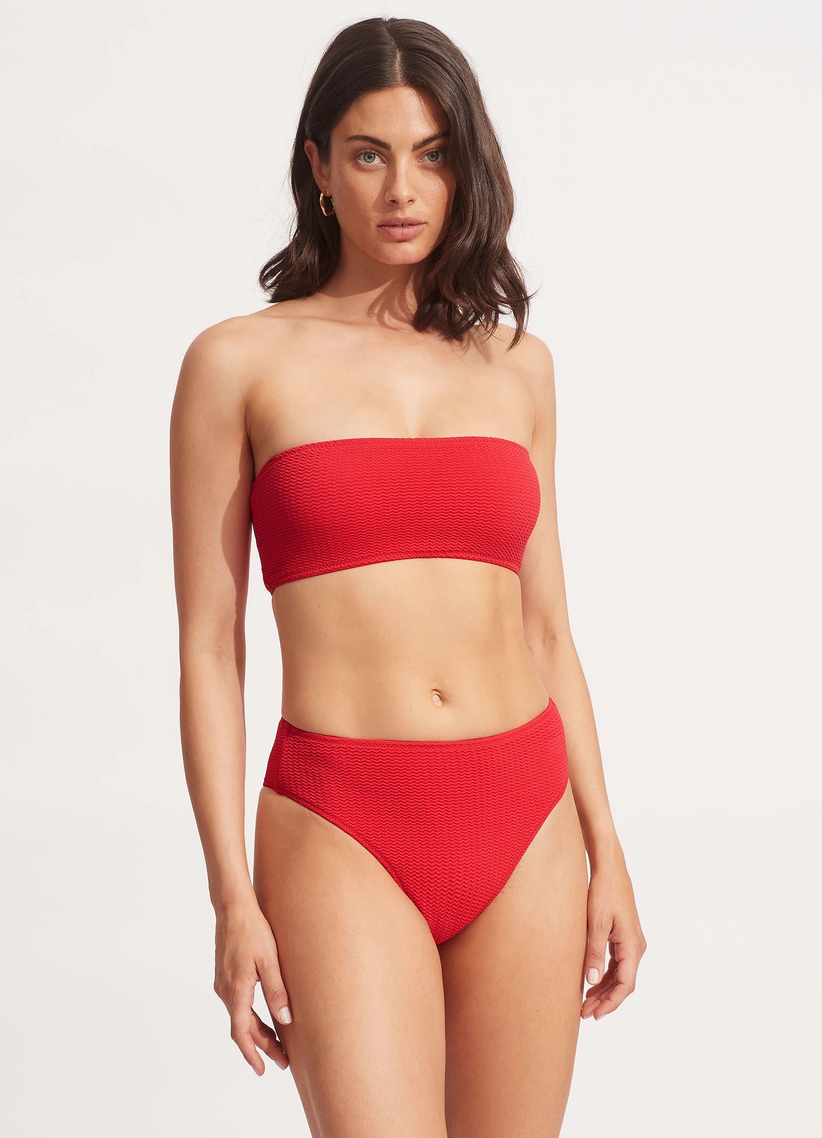 Sea Dive High Rise Pant - Chilli Red two-piece bikinis for women, trendy bikinis for beachwear