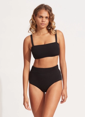 Sea Dive High Waisted Pant - Black flattering swimwear women, comfortable swimwear for women