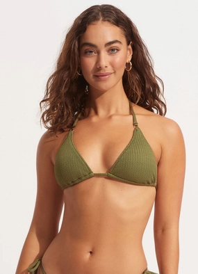 Sea Dive Slide Tri - Khaki modern womens swimwear, one piece swimsuits women