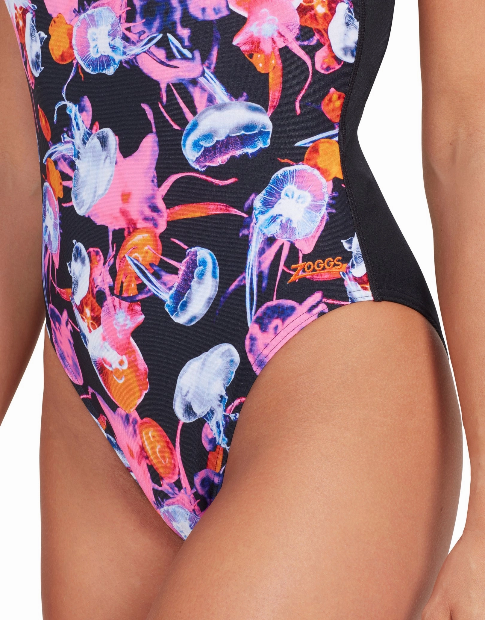 Sea Flowers Actionback Swimsuit - Black/Multi