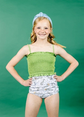 Sea-Haw | Youth Down in Front Ruffle Bottoms toddler girl swimwear, summer swimwear for girls