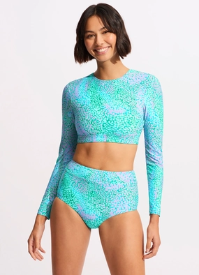 Sea Skin High Waisted Bikini Bottom - Vivid Green modern womens swimwear, one piece swimsuits women