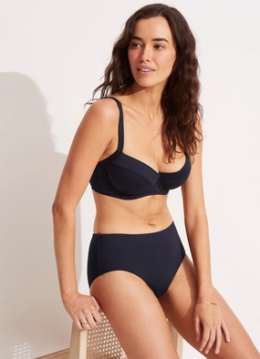 Seafolly Collective DD Cup Underwire Bra - True Navy flattering swimwear women, comfortable swimwear for women