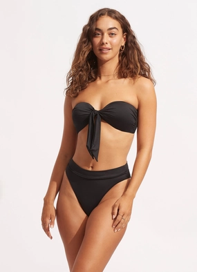 Seafolly Collective High Rise Pant - Black flattering swimwear women, comfortable swimwear for women