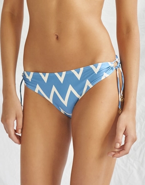 Seaside Vacay Loop Side Bikini Pant - Butter Blue adjustable swim bottoms women, flattering bikini bottoms