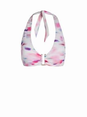 Shana Top In Hazy Ikat Ivory strapless swimwear tops, lightweight swim tops