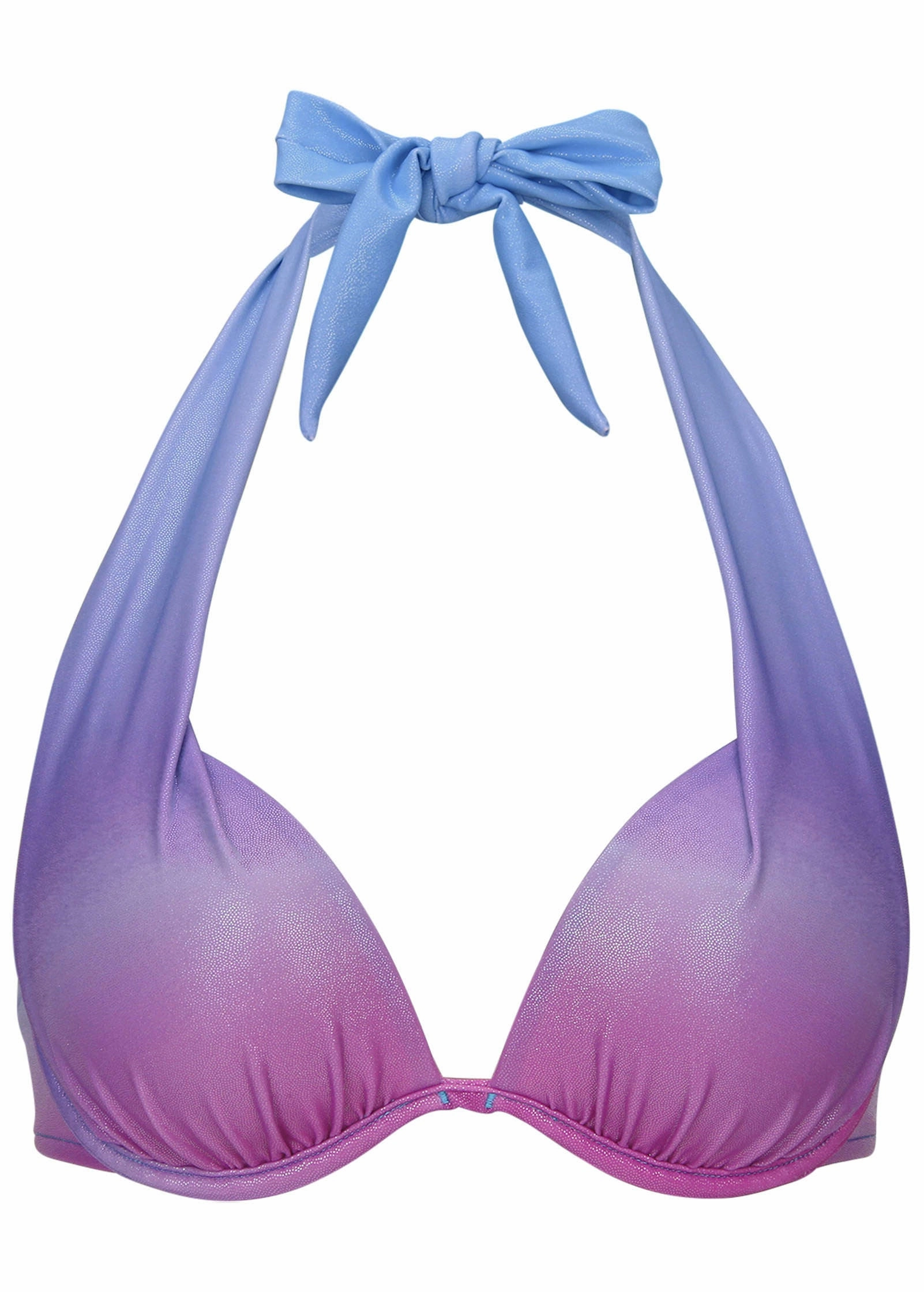 Shine Marilyn Push-Up Halter Top - Shimmering Ocean Ombre