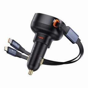 Baseus Car Charger Enjoyment Usb-C With Usb-C Cable And Lightning 60W (Black) C00057802111-00 Todays Special Picks Grab Your Savings
