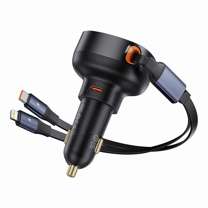 Baseus Car Charger Enjoyment Usb-C With Usb-C Cable And Lightning 60W (Black) C00057802111-00 Todays Special Picks Grab Your Savings