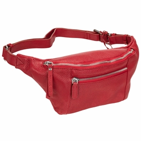 Mancini Pebbled Waist Bag Travel Gear Case
