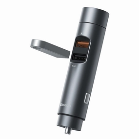 Baseus Energy Column Car Wireless Mp3 Charger (Pps Quick Charger) Dark Grey (Ccnlz-C0G) Sweet Deal Today