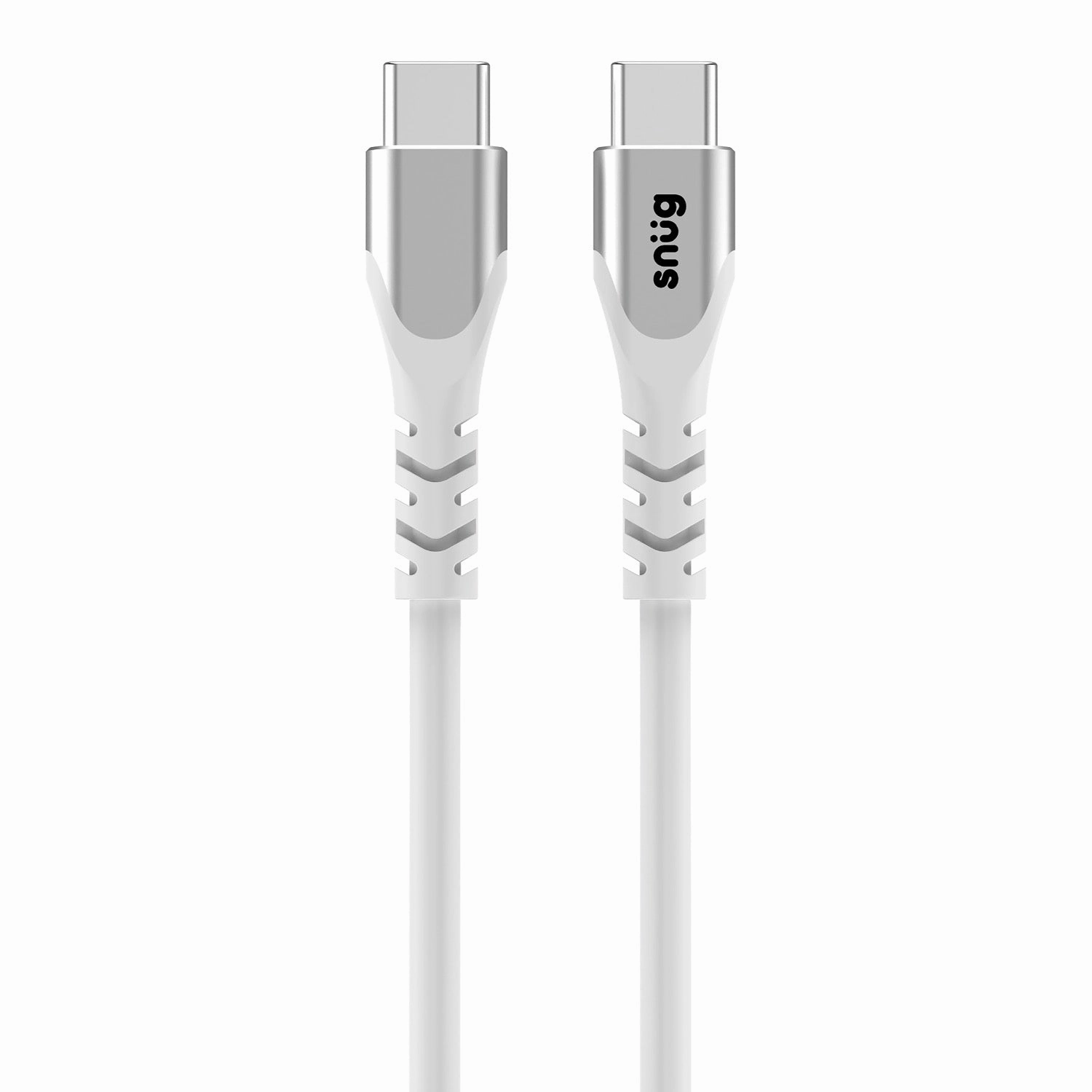 Deal of the Day Shop Grab Now Snug Type-C To Type-C Silicone Cable - 1.2 Meter - White (Snpw-Cabslty-Wh)